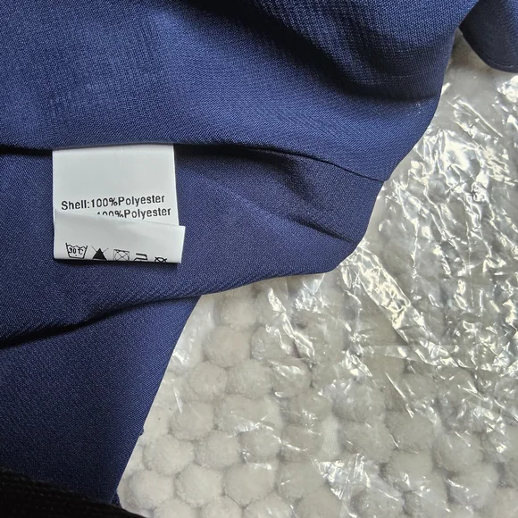 NWOT Size Medium Allegra K Navy Floral Long Sleeve Smocked Mini Dress - Picture 5 of 7